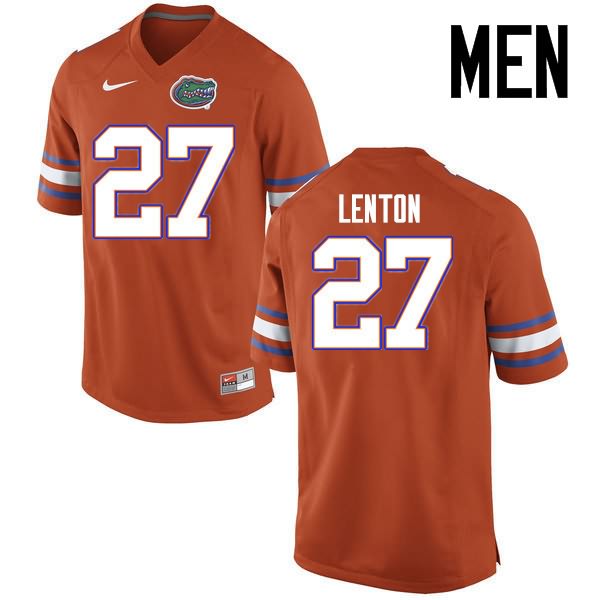 NCAA Florida Gators Quincy Lenton Men's #27 Nike Orange Stitched Authentic College Football Jersey CGB5364XK